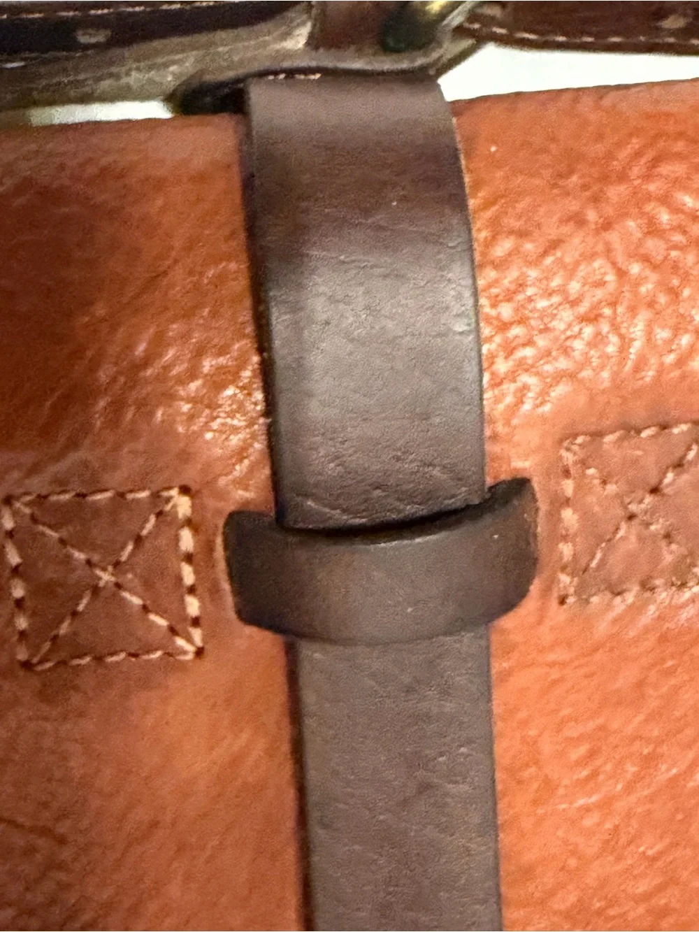WILL Leather Goods Brown Leather Saddle Crossbody Bag Two Tone Full Grain